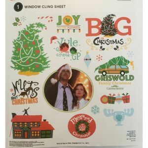 National Lampoons Christmas Vacation Window Cling Sheet NWOT